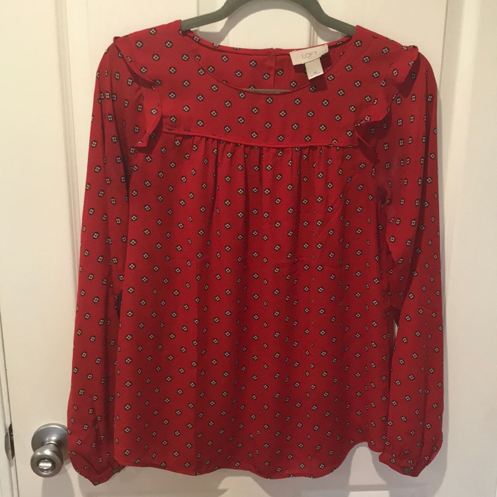 Loft Outlet red blouse